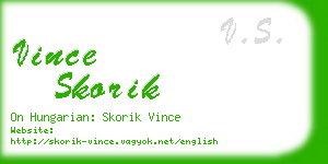 vince skorik business card